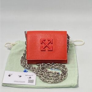 Off-White Jitney Leather Crossbody Wallet